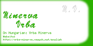 minerva vrba business card